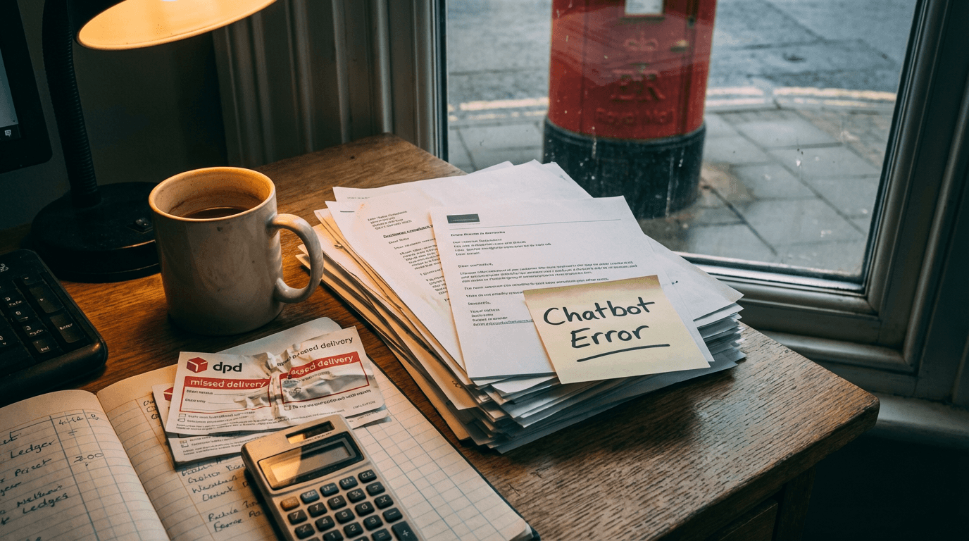 Cover illustration for DPD Disables AI Chatbot After System Swears at Customer