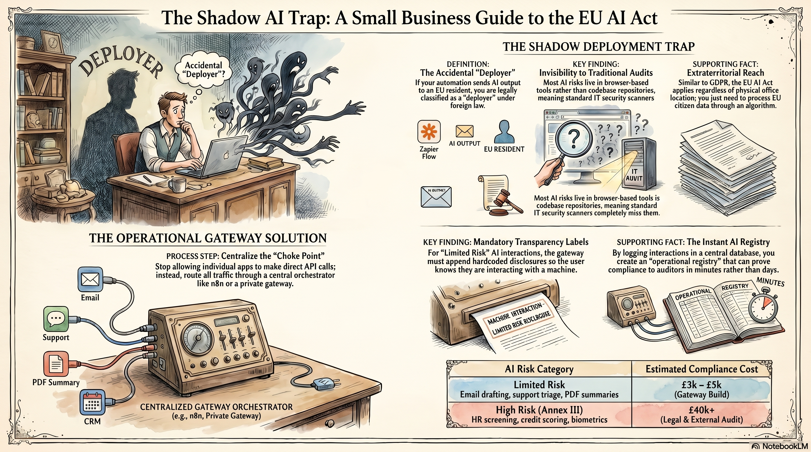 Infographic for The EU AI Act: Why Small Businesses Face Hidden Compliance Risks