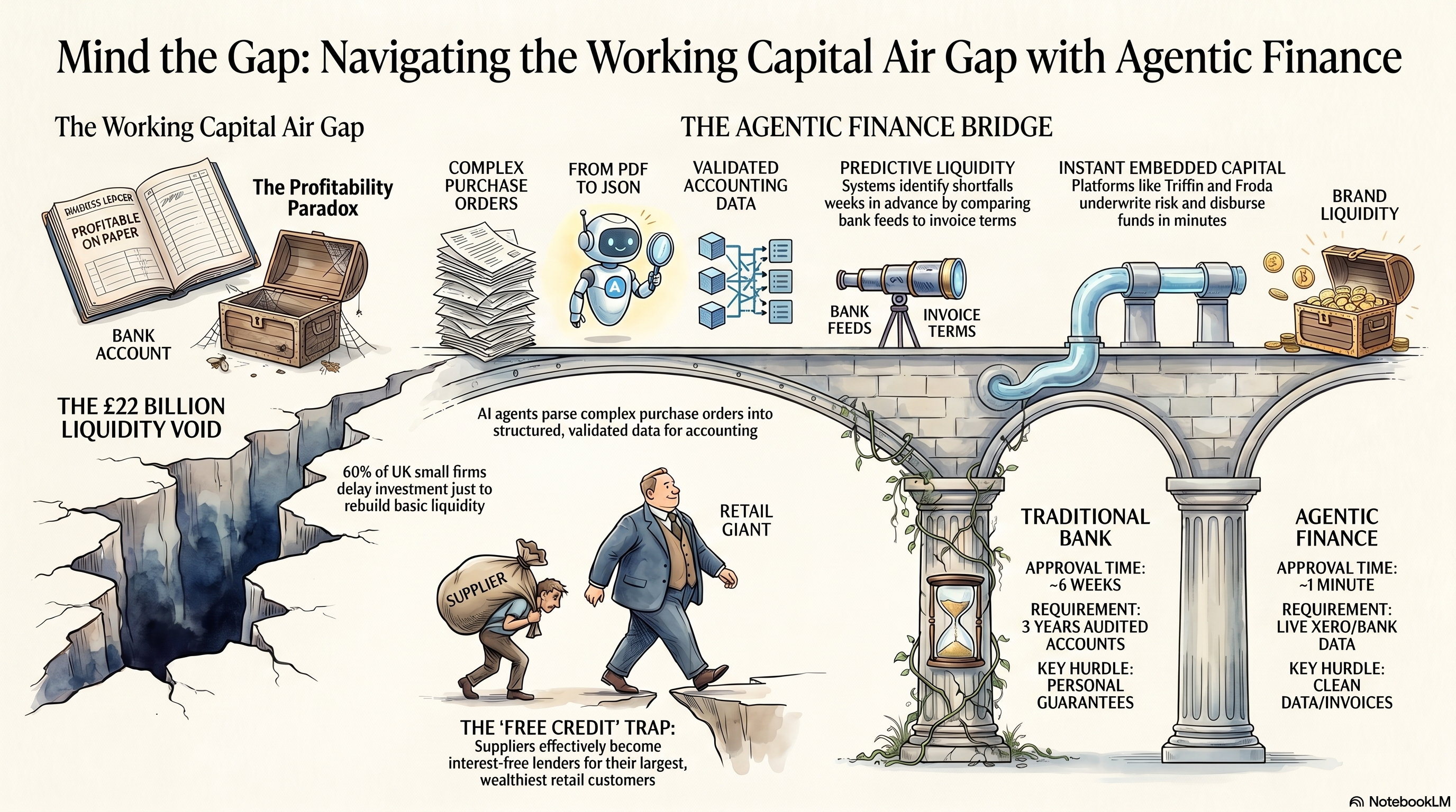 Infographic for Bridging the Working Capital Air Gap with Agentic Finance