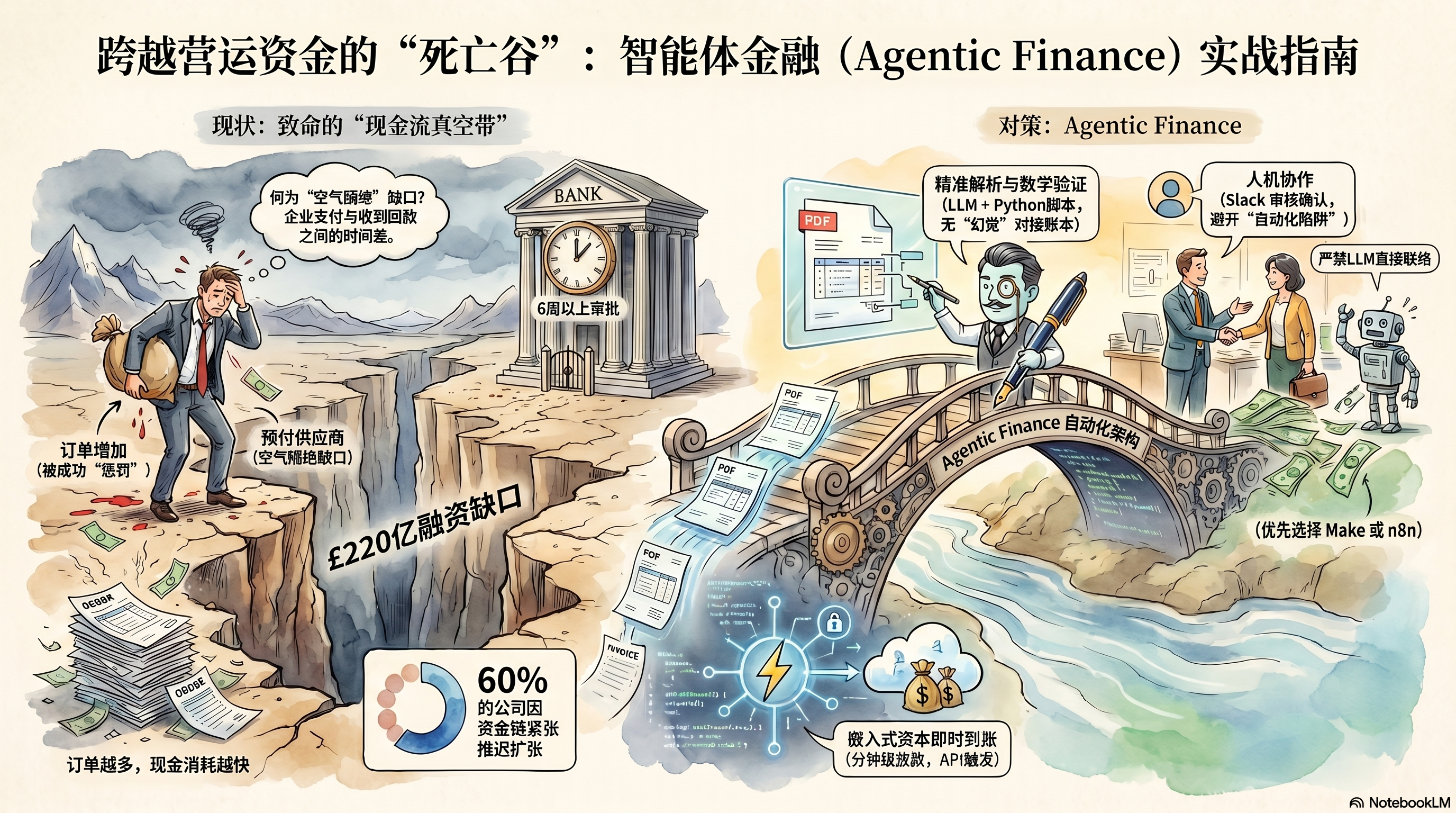 Infographic for 用 Agentic Finance 填补营运资金的“空气隔绝”缺口