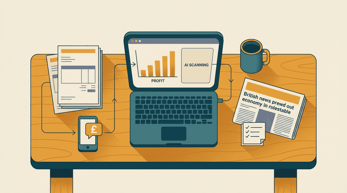 Cover illustration for Xero Reports £338m Profit Surge for UK Accountants Through AI Adoption