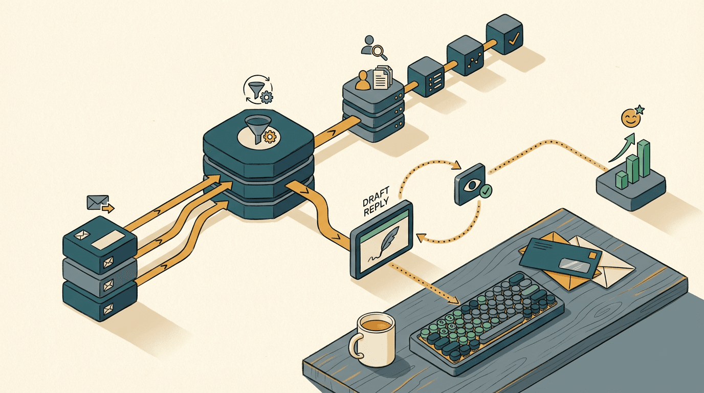 Cover illustration for Eliminating the Blind-Routing Bottleneck: How Octopus Energy Scales Email Support