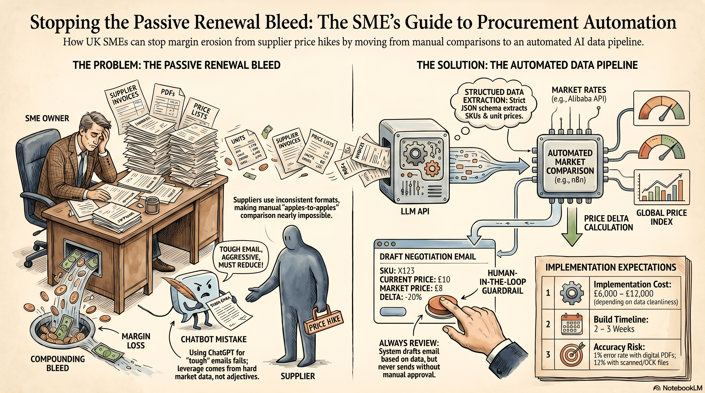 Infographic for Stop the Passive Renewal Bleed: Using AI to Automate Procurement