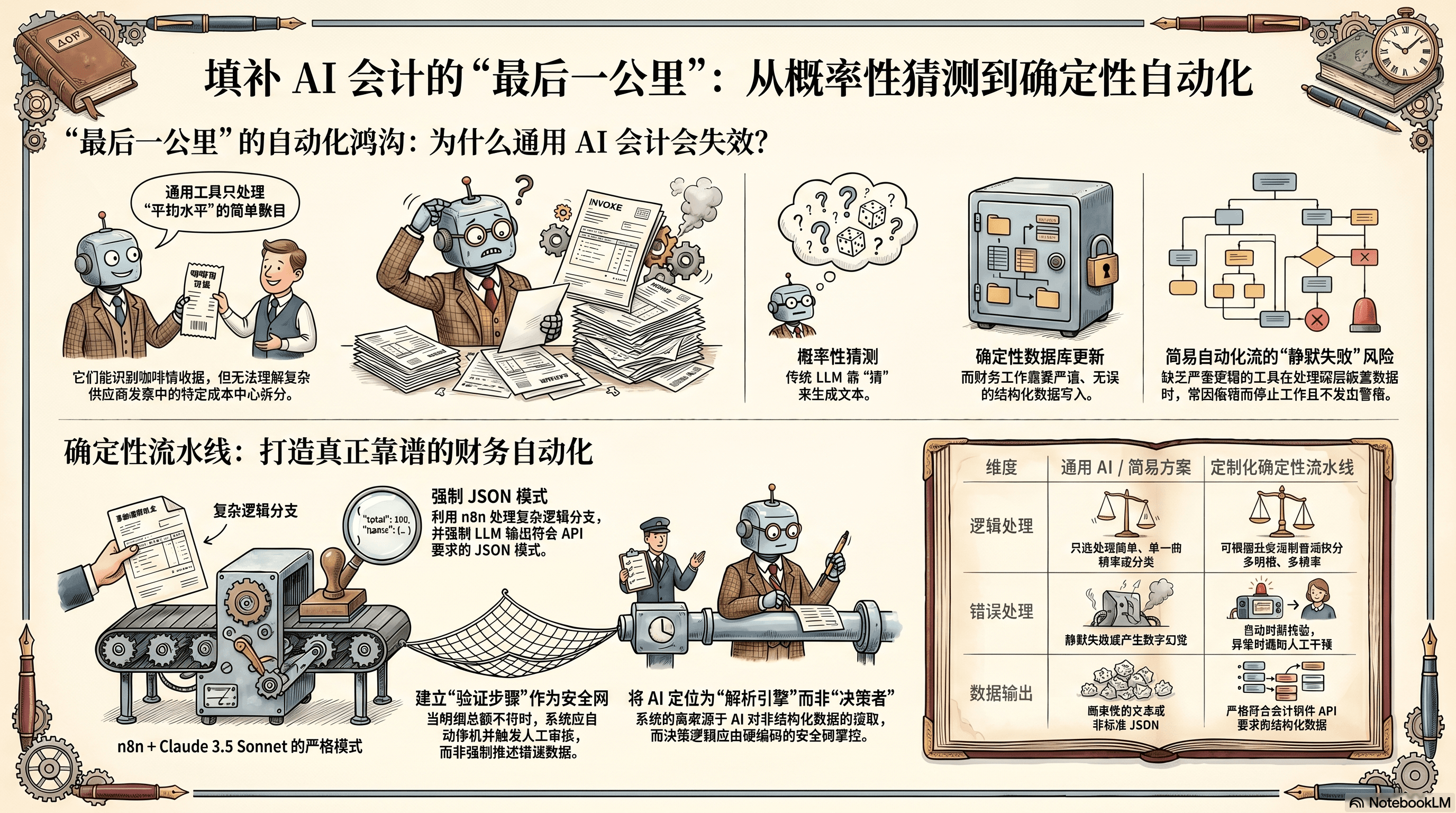 Infographic for 填补 AI 会计中「最后一公里」的自动化鸿沟